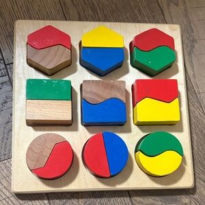 Colorful Wooden Shape Puzzle for Kids